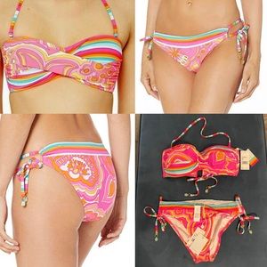 Trina Turk 2PC Bikini Swimsuit Morning Sunrise Print Size 6 new with tags